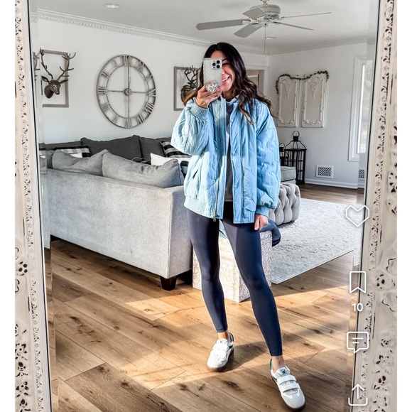 Jackets & Blazers - Light Blue Puffer Jacket